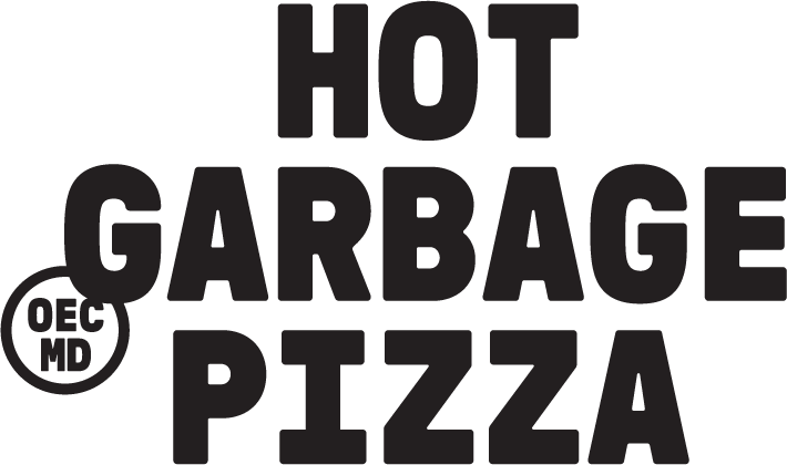 Hot Garbage Pizza logo.